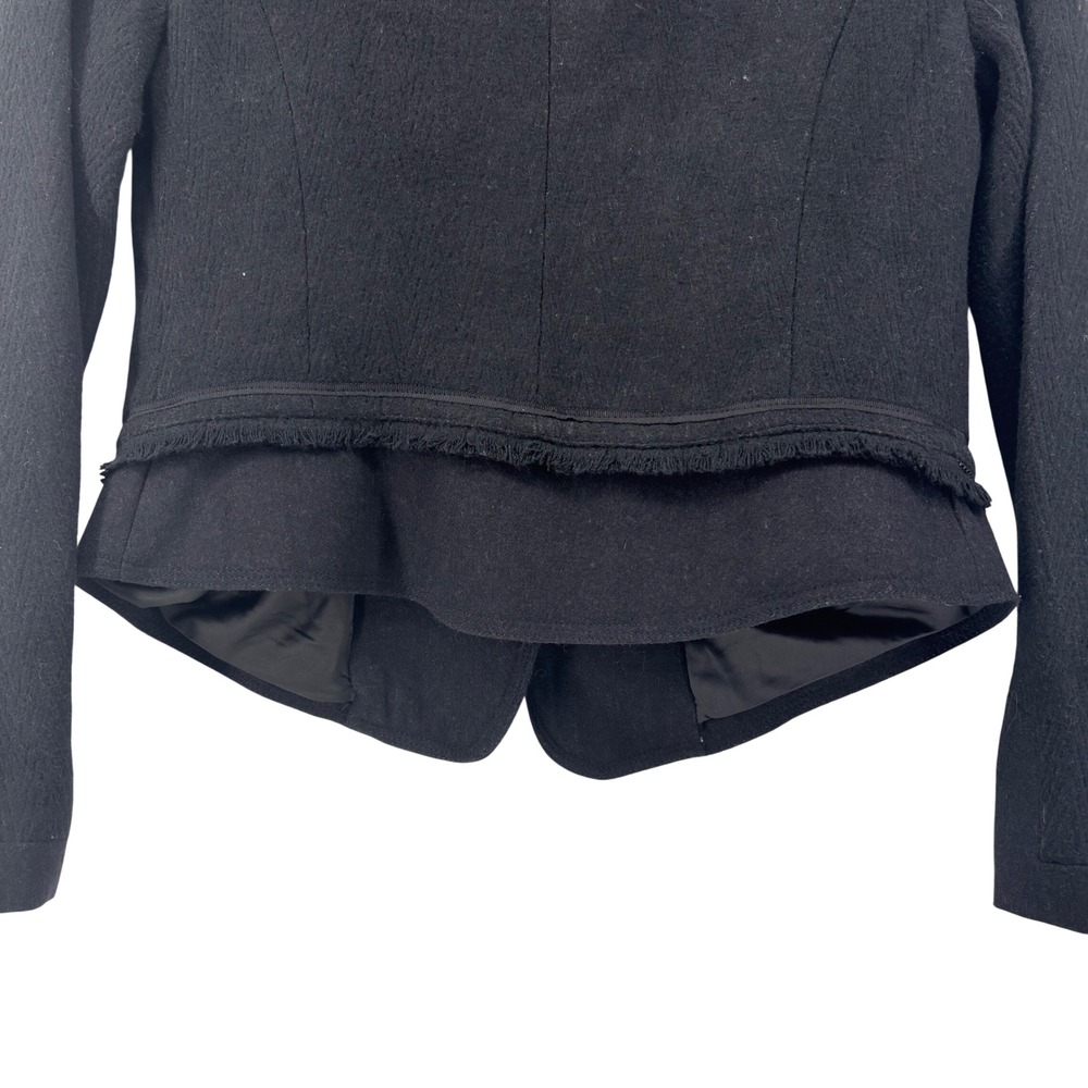 Anthropologie x Greylin Womens Black Asymmetrical Fringe Moto Jacket
Size M - Picture 6 of 11